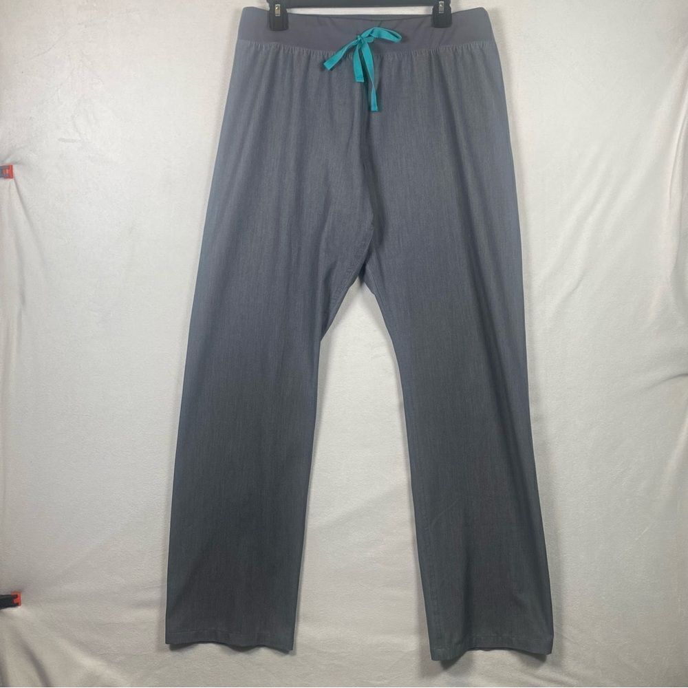 Figs Gray Technical Collection Scrub Pants Size Medium Tall